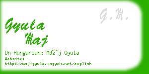 gyula maj business card